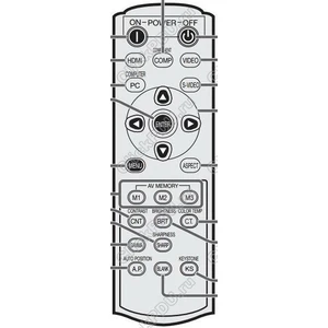 Пульт Mitsubishi HD4000U (290P133-30) для проектора Mitsubishi