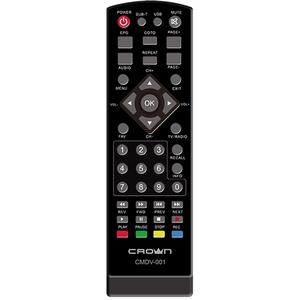 Пульт CROWN CMDV-001 для DVB-T2 ресивера