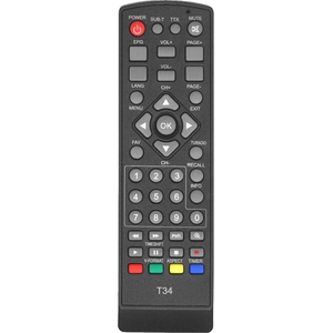 Пульт Huayu WV T34 для DVB-T2 ресивера World Vision
