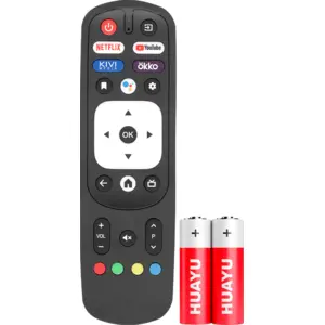 Пульт Huayu RC90 RC-S01-28 RCO144KVV1 с голосовой функцией и батарейками в комплекте для телевизора KIVI